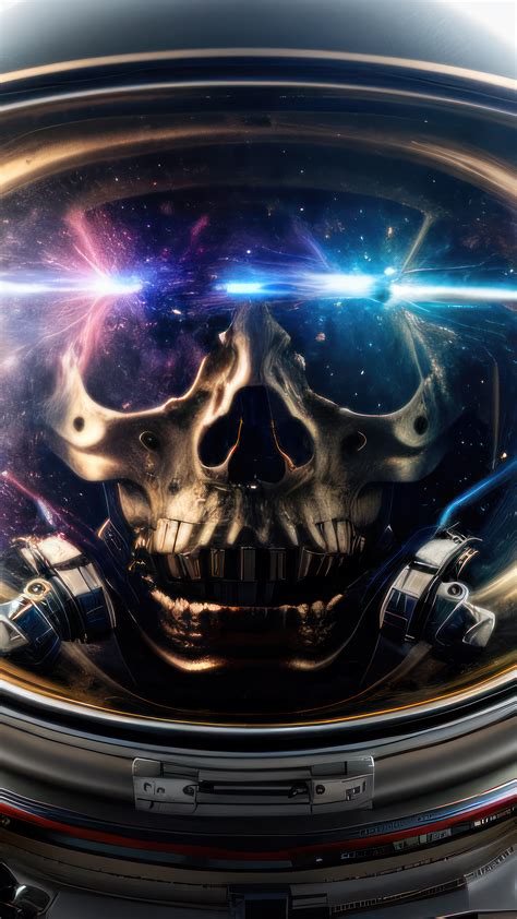 Skull Astronaut 4K #3401m Wallpaper iPhone Phone