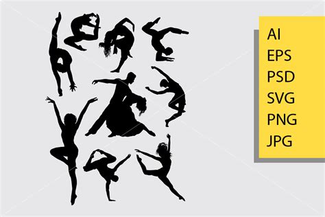 Contemporary Dance Silhouette Graphic by Cove703 · Creative Fabrica