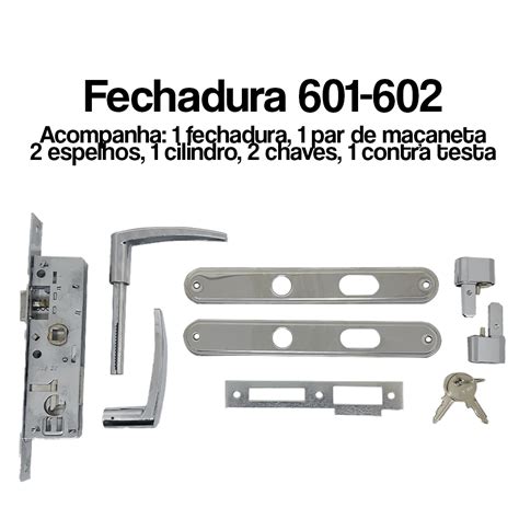 Fechadura Externa Perfil Serralheiro Estreita Stam Inox Fech