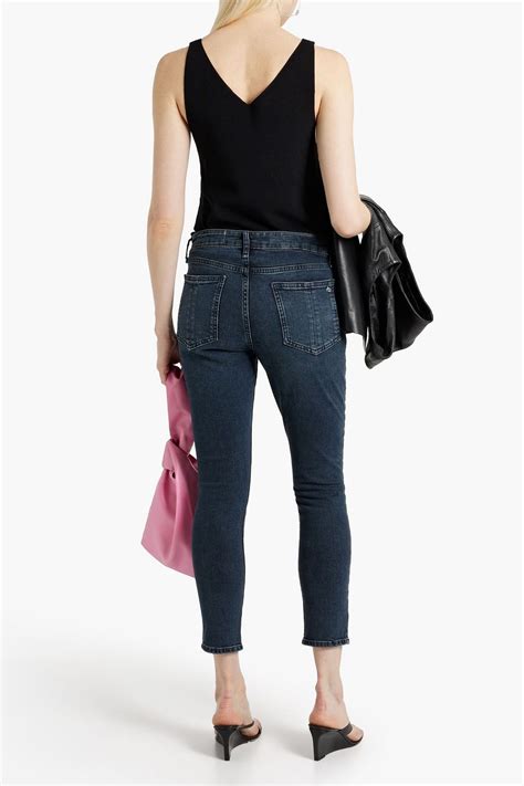 RAG BONE Cate Faded Mid Rise Skinny Jeans THE OUTNET