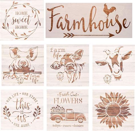 Farmhouse Stencils Farm Theme Reusable Stencils for Painting - Etsy