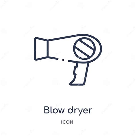 Linear Blow Dryer Icon From Electronic Devices Outline Collection Thin