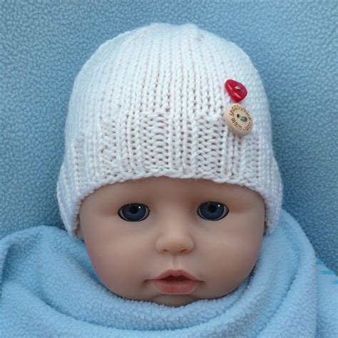 Newborn Baby Cashmerino Hat Unisex 55 Wool 33 Acrylic 12