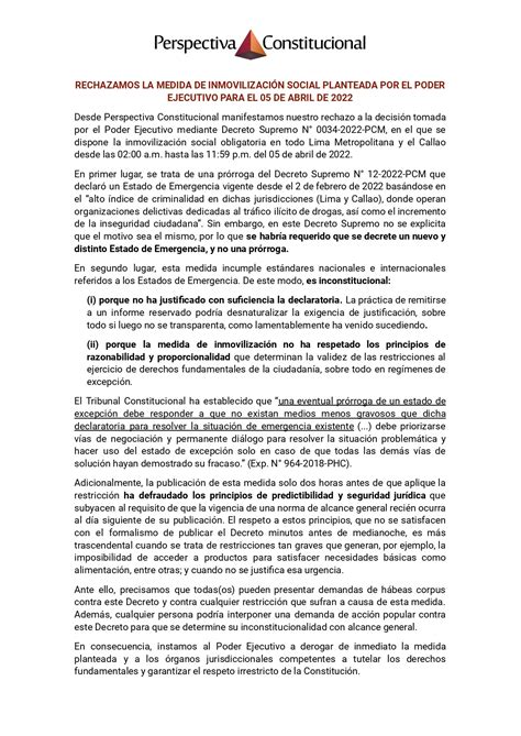 Perspectiva Constitucional On Twitter Comunicado Perspectiva