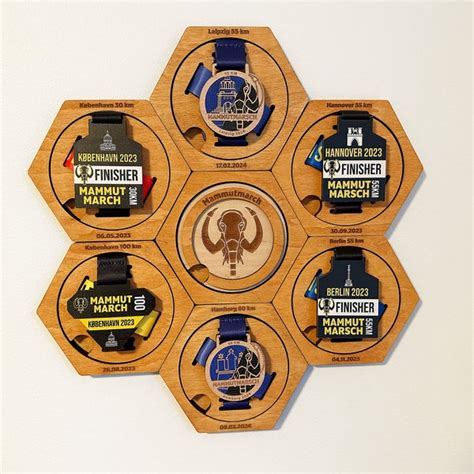 Boston Marathon Medal Display Holder With Personalization Route Map