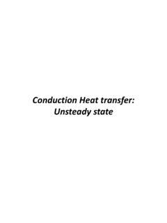 Conduction Heat Transfer Unsteady State Conduction Heat Transfer