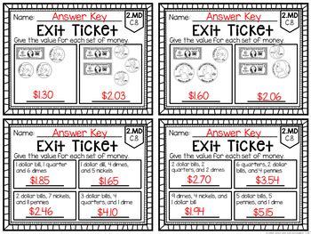 Common Core Exit Tickets Second Grade Math Bundle By Mrs Plemons