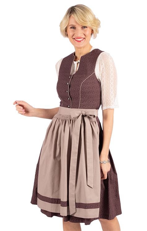 Marjo Mini Dirndl 2tlg 58cm FIDA Wine Beige Bestellen