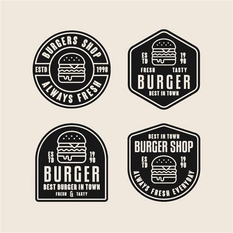 Premium Vector | Burger logo template collection