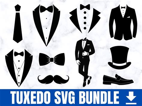 Tuxedo SVG Bundle Tuxedo SVG Suit Clipart Suit Bundle Svg Tuxedo