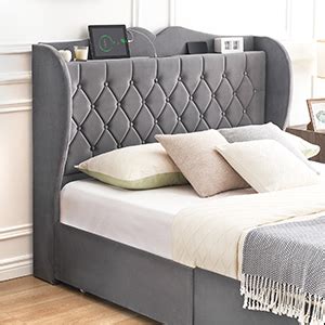 Amazon Garveehome Queen Size Bed Frame With Charging Station And