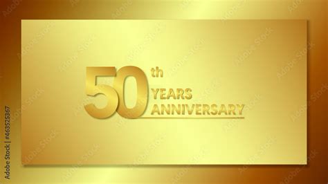 50th Anniversary, anniversary celebration vector design with gold color ...