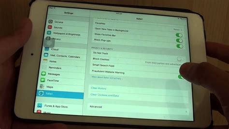Ipad Mini How To Clear Safari Cookies And Data Youtube