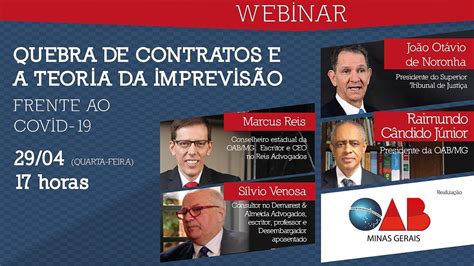 WEBINAR Quebra de Contrato e a Teoria da Imprevisão Frente ao COVID 19