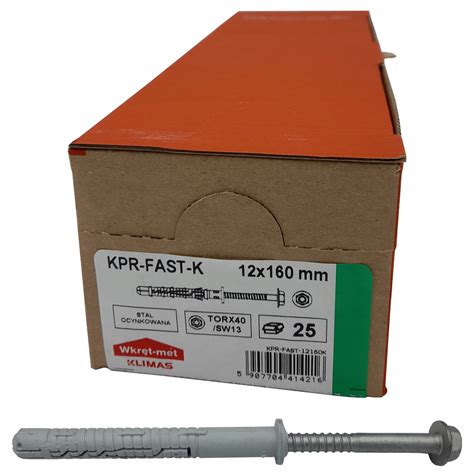 Kołki rozporowe ramowe kpr fast TX 12x160mm 25szt KPR FAST 12160K