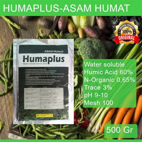 Jual Humaplus 500 Gram Asam Humat Pupuk Hitam Pembenah Tanah Pupuk