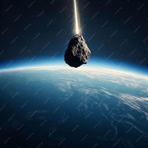 Premium AI Image | Meteorite direction Earth meteor entering the ...