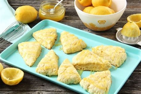 Lemon Scones with Lemon Curd Glaze - A Pretty Life In The Suburbs