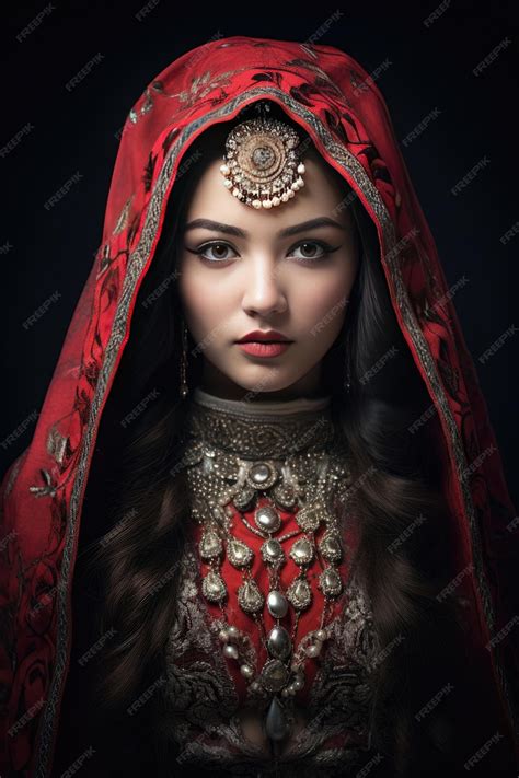 Premium Ai Image Portrait Of A Kazakh Bride