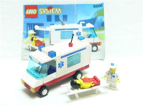 LEGO 6666 VINTAGE TOWN CITY - AMBULANCE - 100% COMPLETE WITH ...