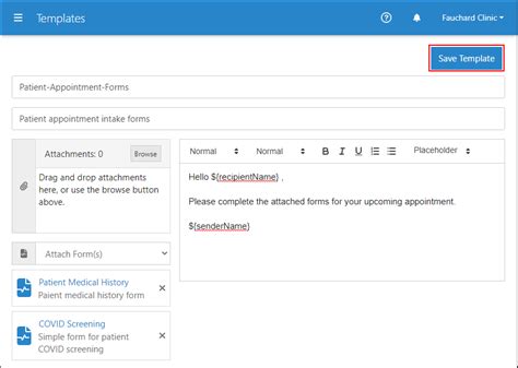 creating  template  attached forms brightsquid support