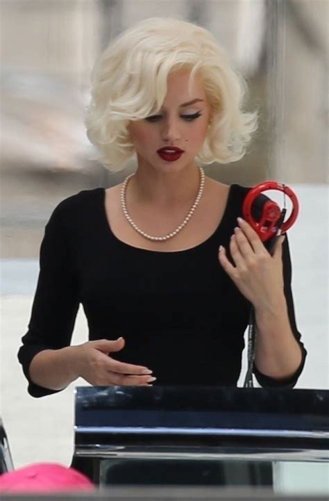 ANA DE ARMAS At Blonde Set In Los Angeles HawtCelebs