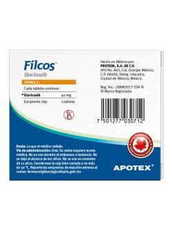 Filcos Mg Etoricoxib Tabs Apotex Farmacia