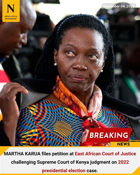 Nation Africa On Twitter Martha Karua Files Petition At East African