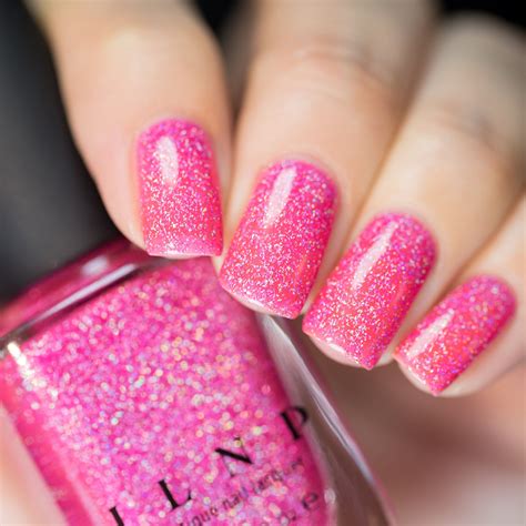 Misbehaving Vivid Neon Pink Holographic Sheer Jelly Nail Polish Etsy