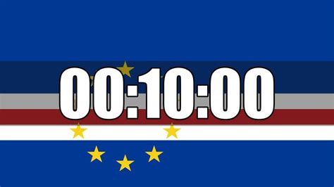 Minutes Countdown Timer Curated On Cape Verde Flag Ultra Focus In Hd