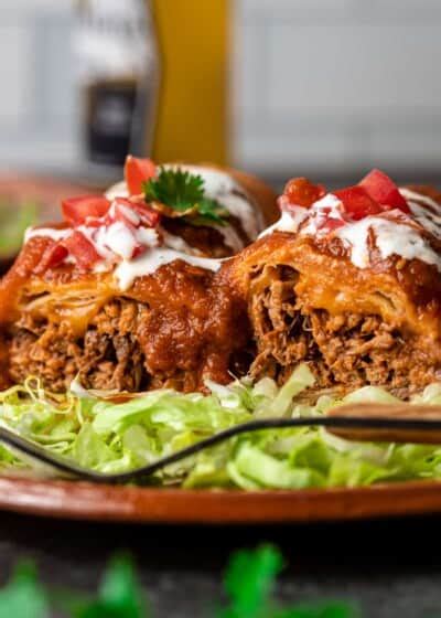 Shredded Beef Chimichangas + Video | Kevin Is Cooking