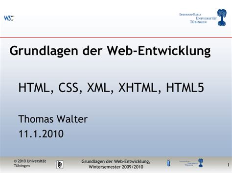 Grundlagen Der Web Entwicklung