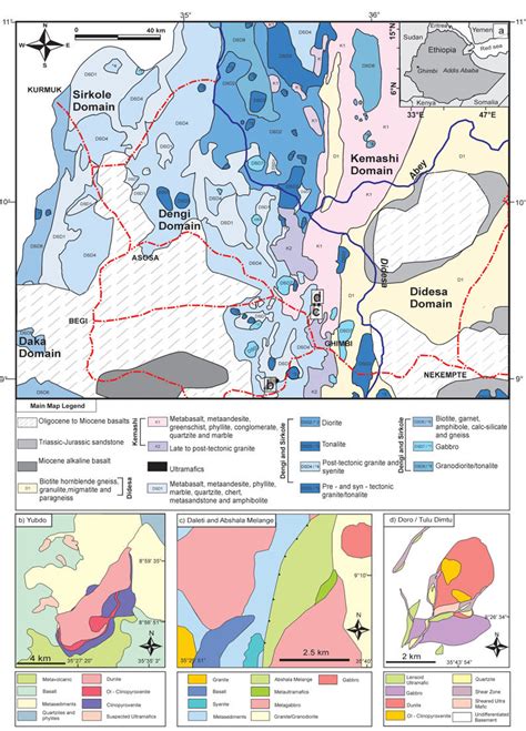 Colour Online Simplified Geological Maps Of The Study Regions A