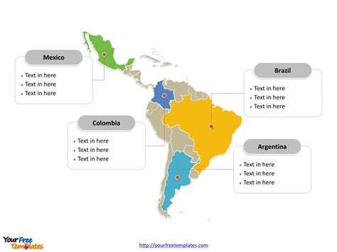 South America Map Template