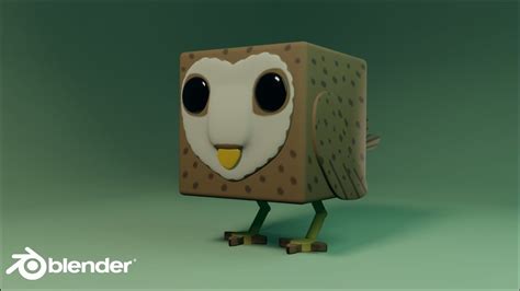 A Blender Owl Out Of The Default Cube YouTube