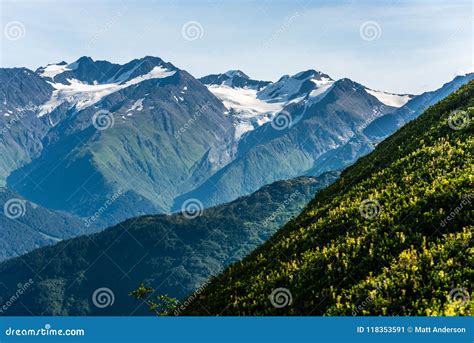 Alaska`s Chugach Mountains On The Kenai Peninsula Stock Image Image