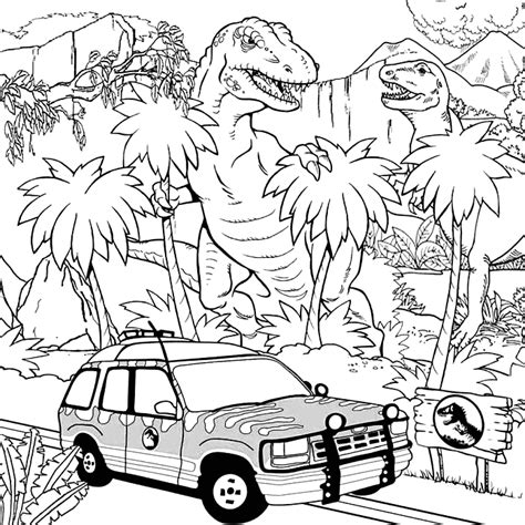 Jurassic World Coloring Pages Printable Coloring Pages