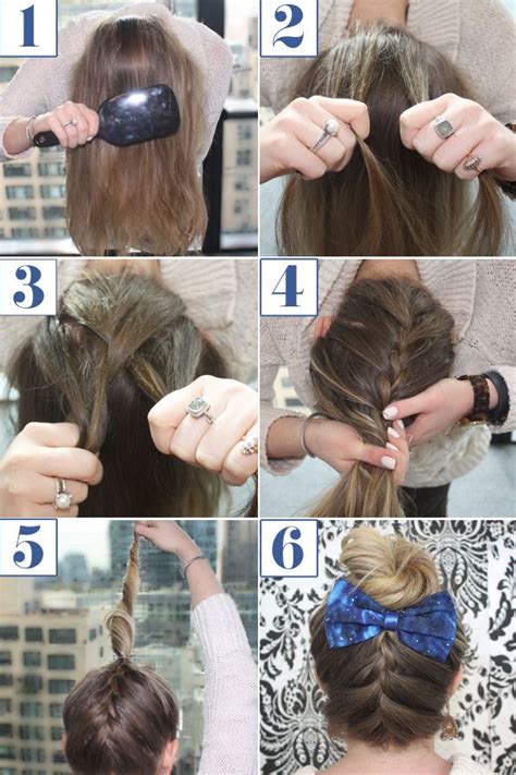 French Braid Bun Steps