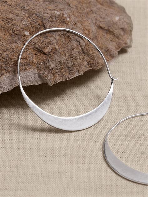 Moon Hoop Earrings By Aureus Argent Banana Republic