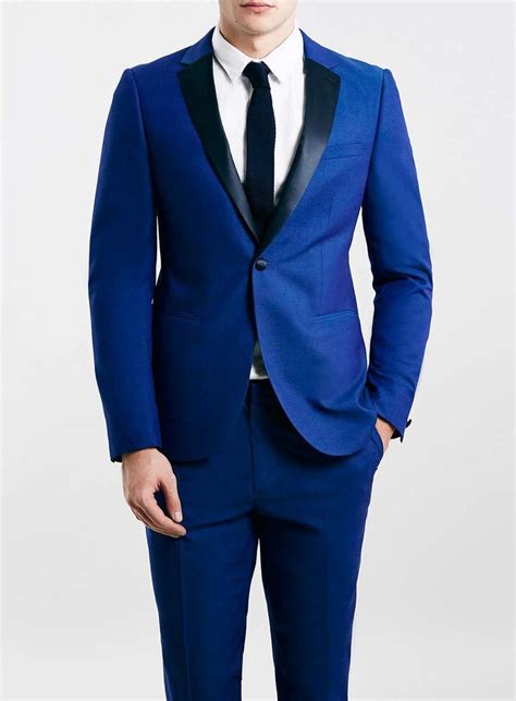 Cobalt Blue Skinny Fit Tuxedo Menssuitsblue Dress Suits For Men Royal Blue Mens Suit