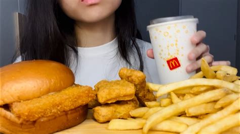 ASMR McDonald S Filet O Fish Nuggets Fries Mukbang No Talking