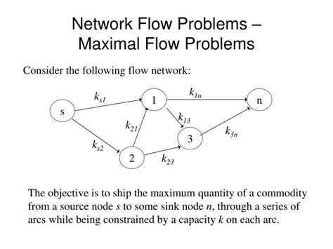 PPT Network Flow Problems Maximal Flow Problems PowerPoint