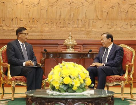 H E Deputy Prime Minister Prak Sokhonn Received A Courtesy Call From H