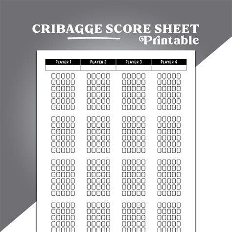 Cribbage Score Sheets, Cribbage Scoring, Cribbage Scoring Aid ...