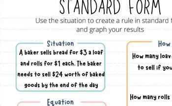 Standard form graphing practice by Mollie Pitrone | TPT