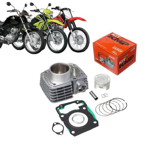 Kit Cilindro Completo Pistão Anéis e Junta Kit A KMP Honda Cg 150 Titan