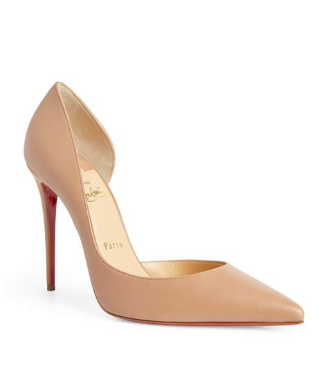 Women S Christian Louboutin Nude Leather Pumps Editorialist