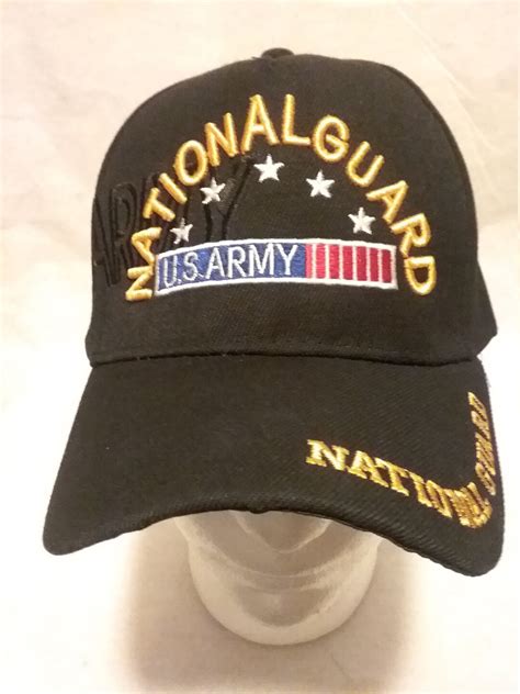 National Guard, U.S. Army Black Baseball Cap / Hat, W/u.s. Army, W ...