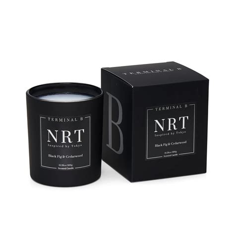 TERMINAL B Luxury Scented Candle, NRT - Tokyo: Black Fig & Cedarwood