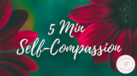 5 Minute Guided Self Compassion Meditation Practice Self Compassion